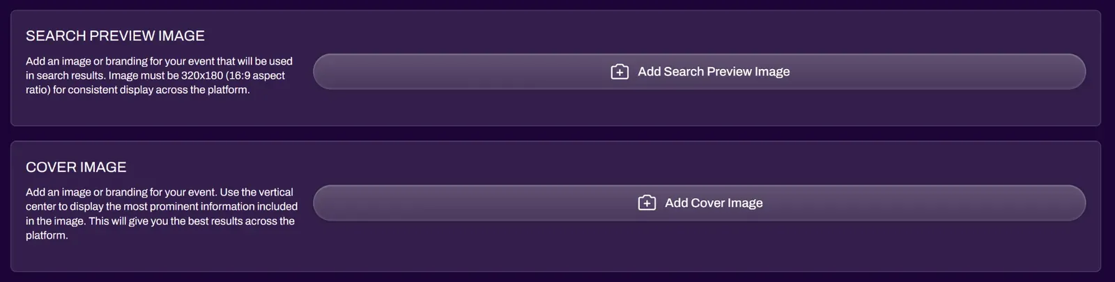 Screenshot of the image upload and crop tool