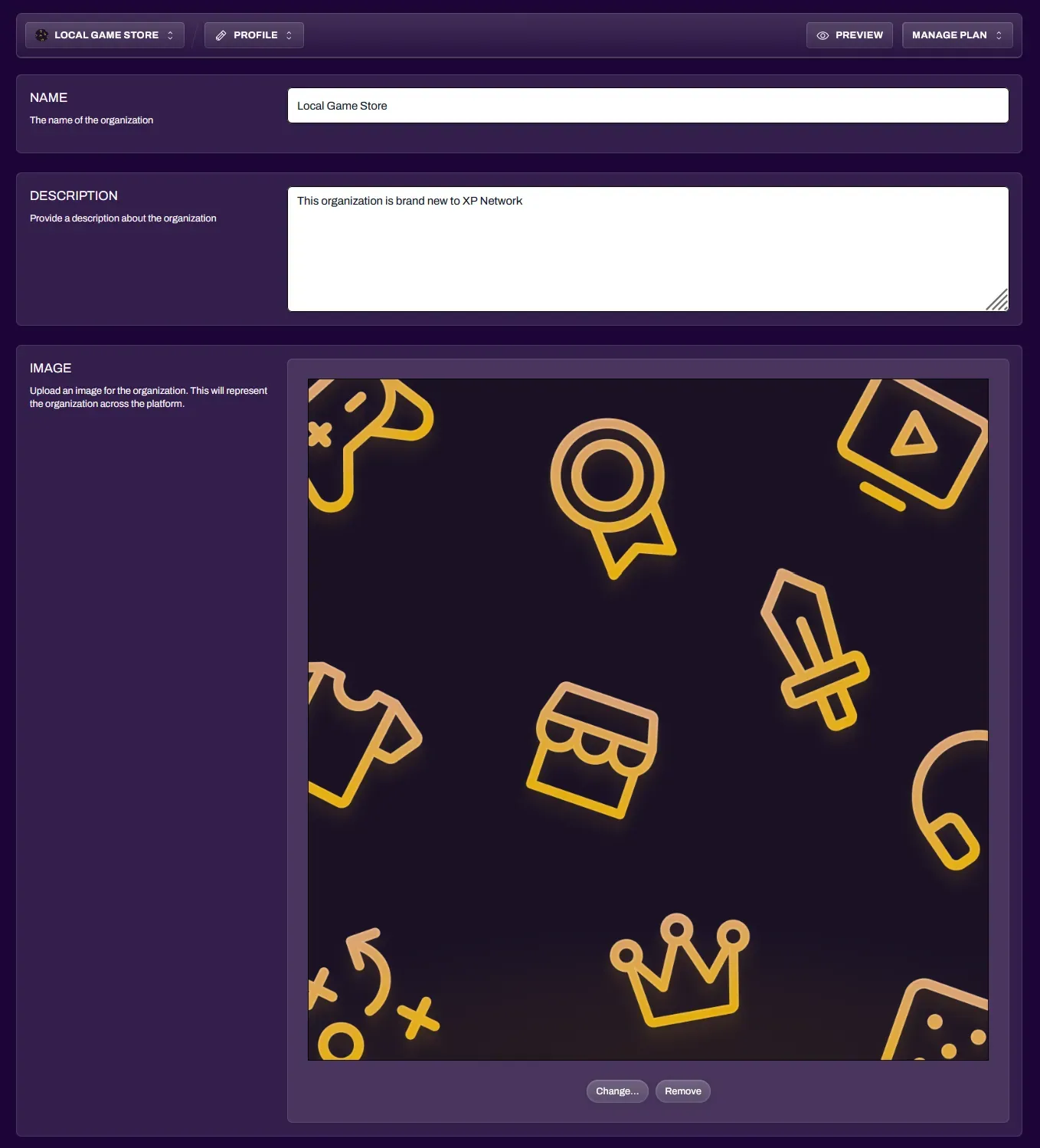 Profile details screenshot