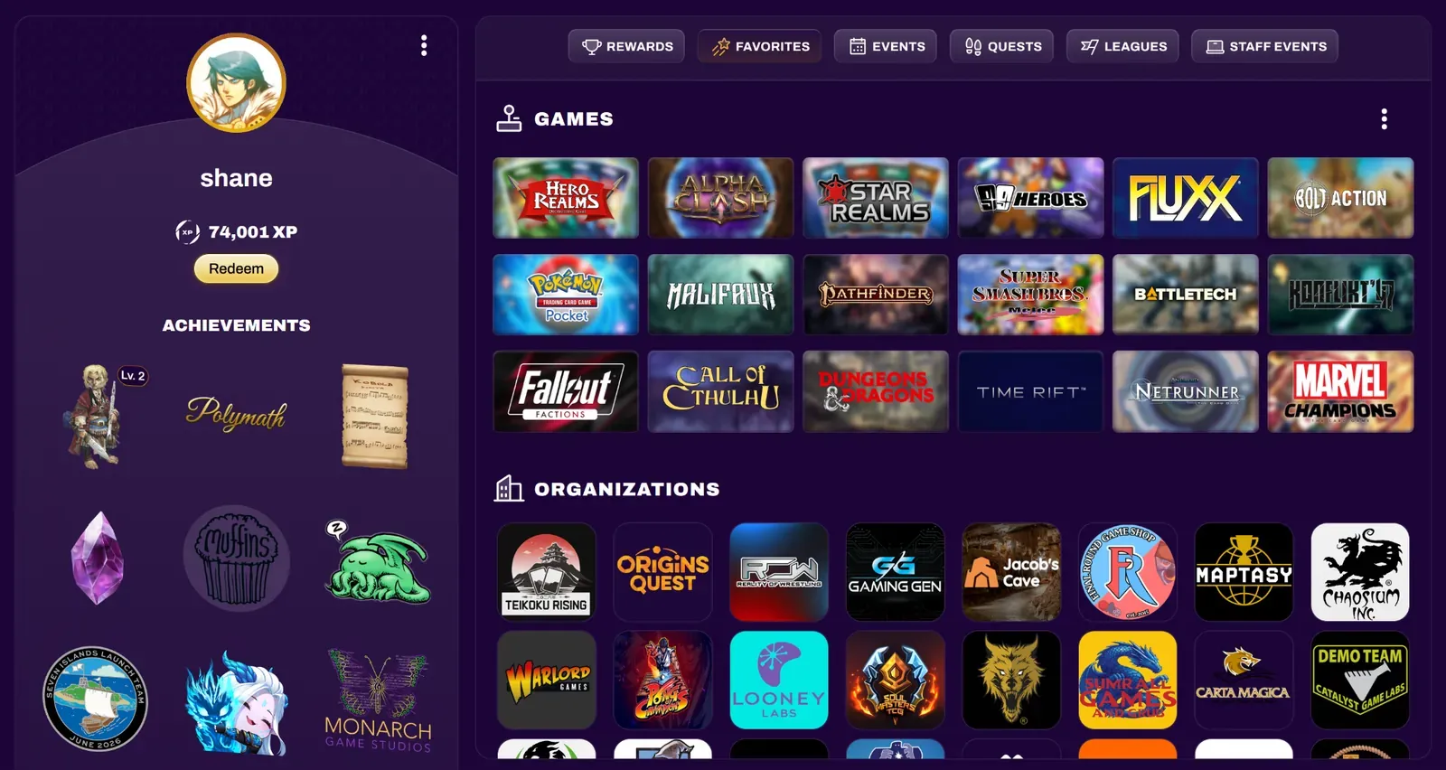 Profile overview