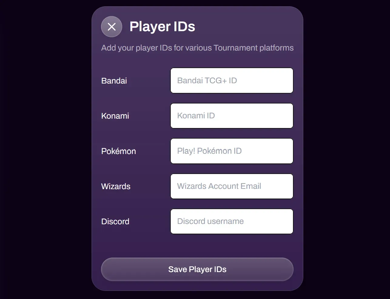 Player IDs