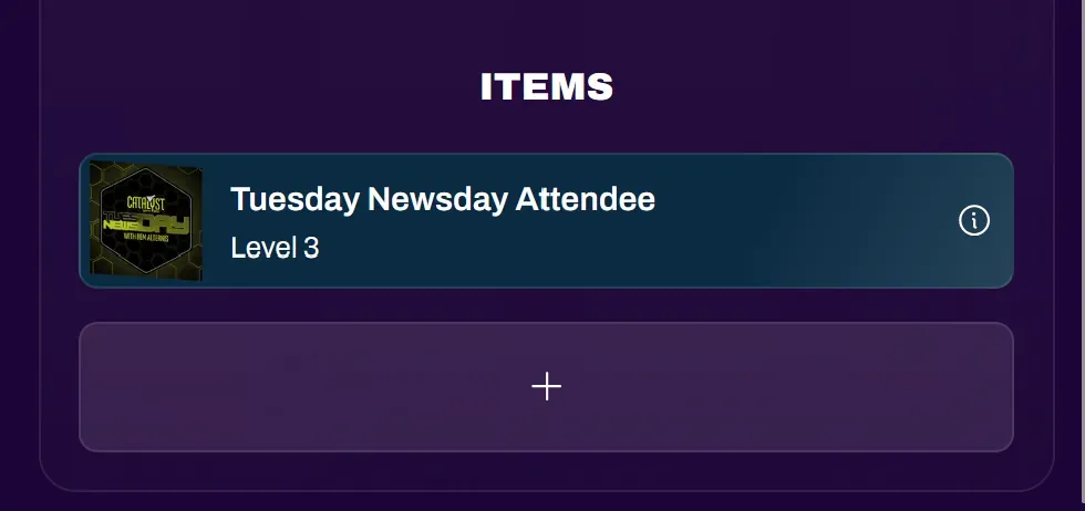 Items on your profile