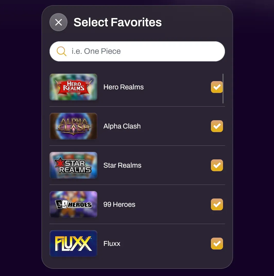 Favorite Games